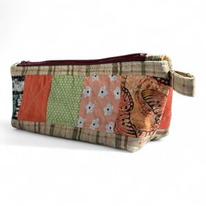 Patchwork Quilted Zipper Pencil Pouch
